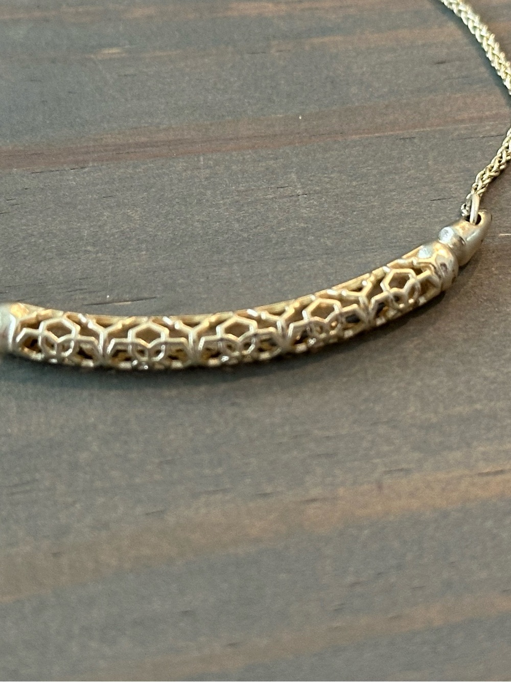 Kendra Scott Gold Gilly Filigree Curved Bar Bracelet - Picture 2 of 2